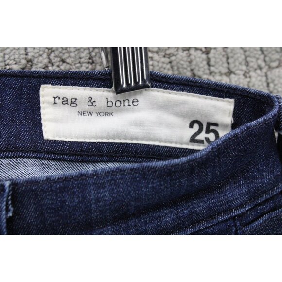 Rag & Bone Jeans Women Size 25 Blue Denim Medium Washed Stretch Ankle Skinny Fit - Picture 4 of 7